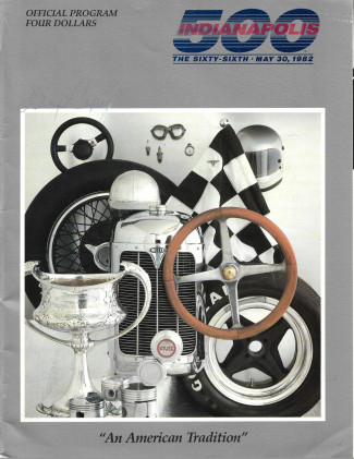 OFFICIAL PROGRAM INDY 500 1982 MAY 30*